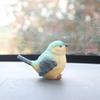 2pcs Resin Simulation Birds Figurine Mini Bird Sculpture Parrot Statue  Home Decoration