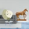 Silent Cartoon Wall Clock with Horse Figurine Sculpture Animal Decor for Farmhouse And Home Room