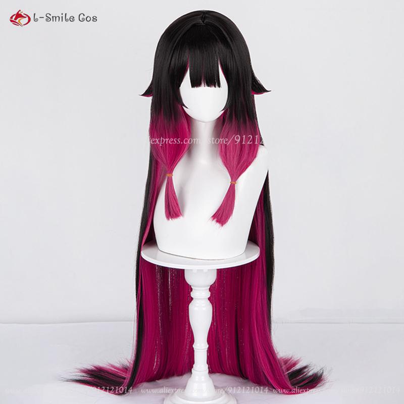 Parrucca Cosplay Columbina di Alta Qualità Damigella Fatui Colombina Cosplay Parrucche Anime Resistenti al Calore Capelli Sintetici + Cuffia per Parrucca