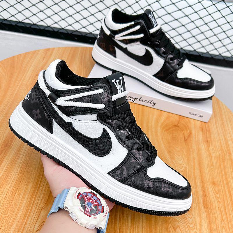AJ Damen Air Force 1 High-Top Schwarz Weiß Panda Shadow Grey Sneaker