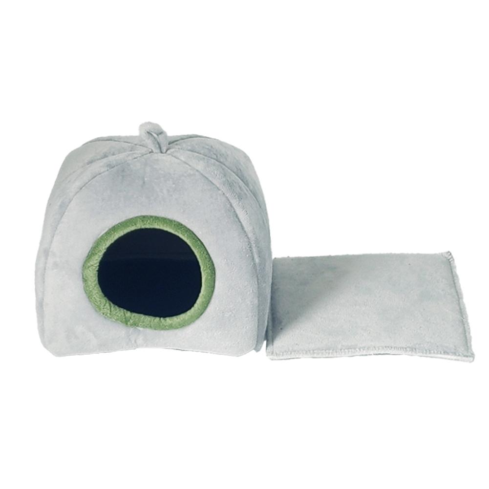 1 szt. Ciepłe gniazdo dla chomika, bawełna, małe legowisko dla zwierząt, miękkie, półzamknięte, wiatroszczelne, domek dla zwierząt z matą dla świnek morskich, jeży i szczurów