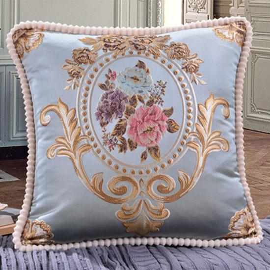 Washable Cushion Covers European-style Printed Sofa Pillowcase Cover for Living Room Car Pillow Cushion Lumbar Support Cover Removable