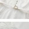 2026 Spring/Summer New Arrival Long Lantern Sleeve Short Dress for Women Vintage 3D Floral Jacquard Single-breasted Slim A-line Mini Dress