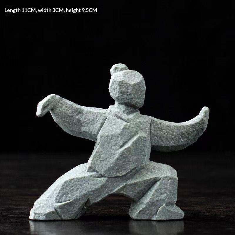 

Landscape Decoration Crafts New Chinese Martial Arts Figure Kung Fu Home Desktop Tea Table Creative Ornaments