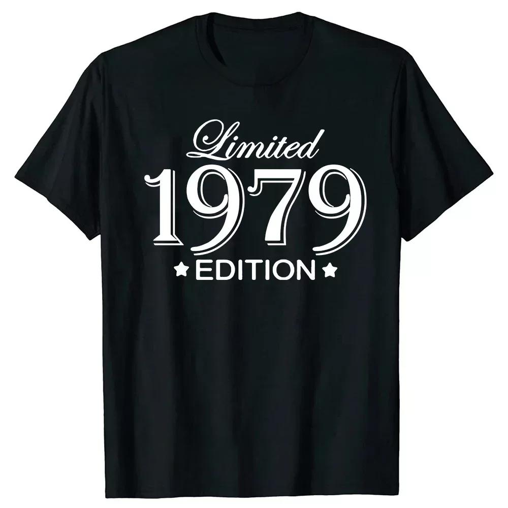SpringSummer New 45th Vintage Legends Born In 1979 45 Years Old Pattern Printed Cotton Casual Short Sleeve Round Neck Tshirt