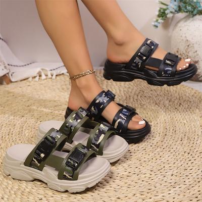 Zapatos Mujer Summer Fashion Flat-bottom Round-toe Popular Hollow Vacation Casual Soft Sandals Sexy Slippers Women's Banquet