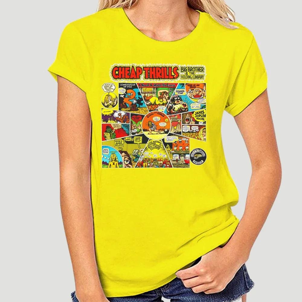 JANIS JOPLIN Cheap Thrills T-Shirt (Black) S-5XLHipster O-Neck Cool Tops 5766X