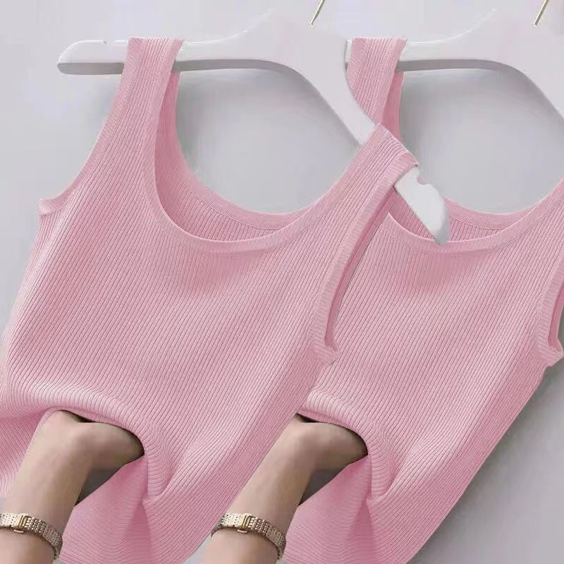 Vest Women Slim Outer Wear Inner Layering Bottomed Sleeveless Shirt Thin