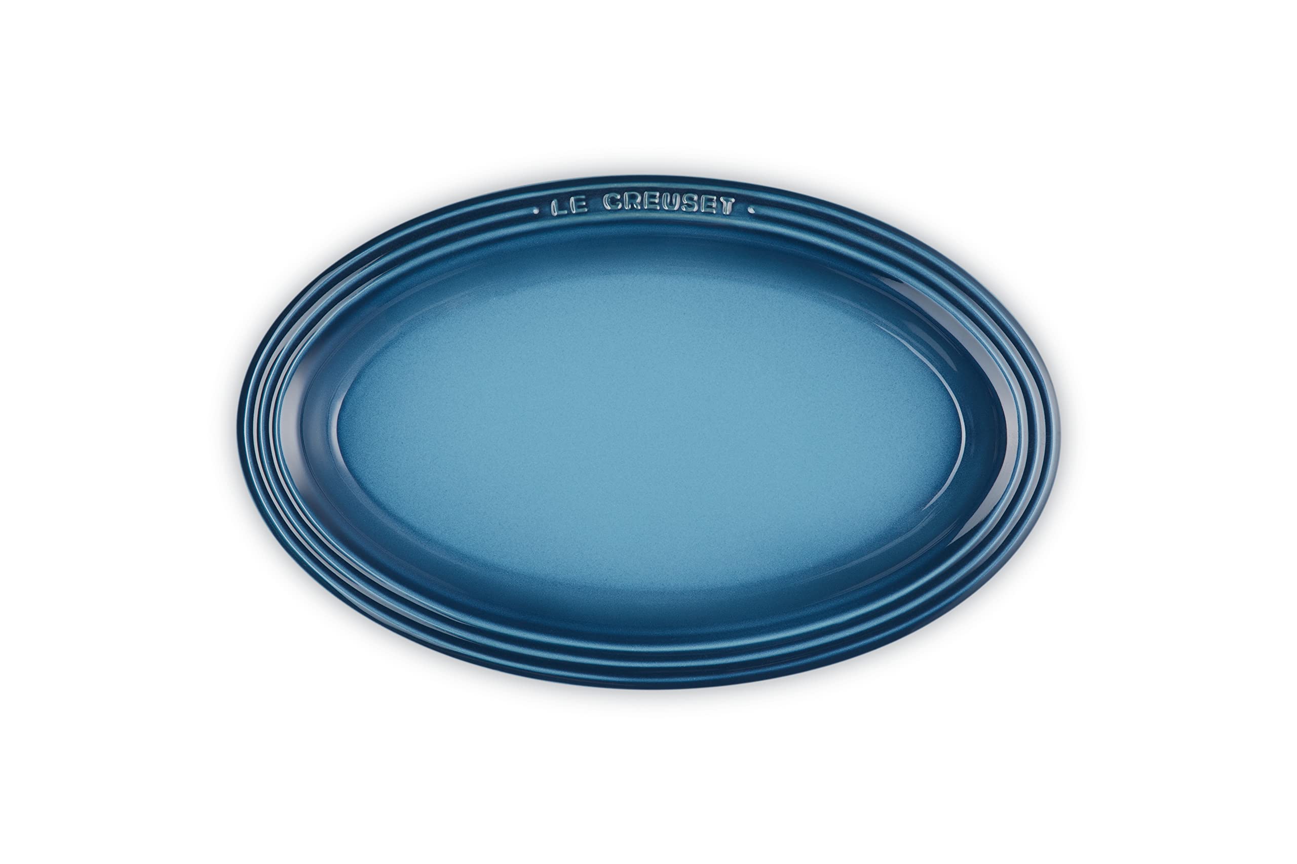 Le Creuset Oval Plate 25cm marine blue