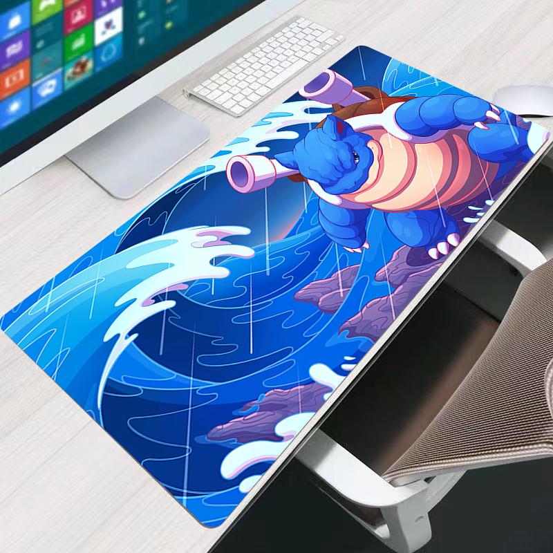 Mouse Pad Computer Keyboard Table Pad P-Pokemon Squirtle Carpet Large Gaming Accessories Mousepad Cute PC Gamer Anime Desk Mat
