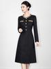 Elegant Light Luxury Embroidered Tweed Dress - Autumn/Winter Collection