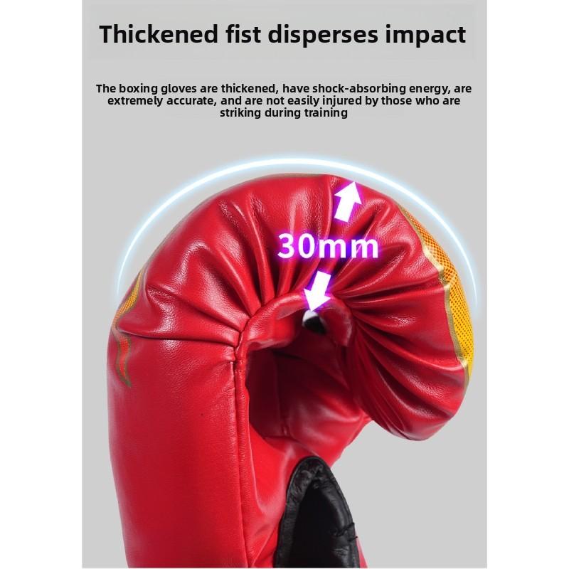 Tiger Flame Print Childrens Boxing Gloves Pu Material For Kids And Teens With Impact Protection For Training