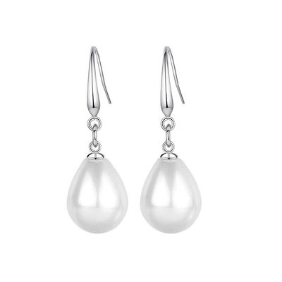 Sterling  Pearl Drop Earrings for Women Elegant Temperament Wedding Engagement Jewelry Chic Piercing Accessories