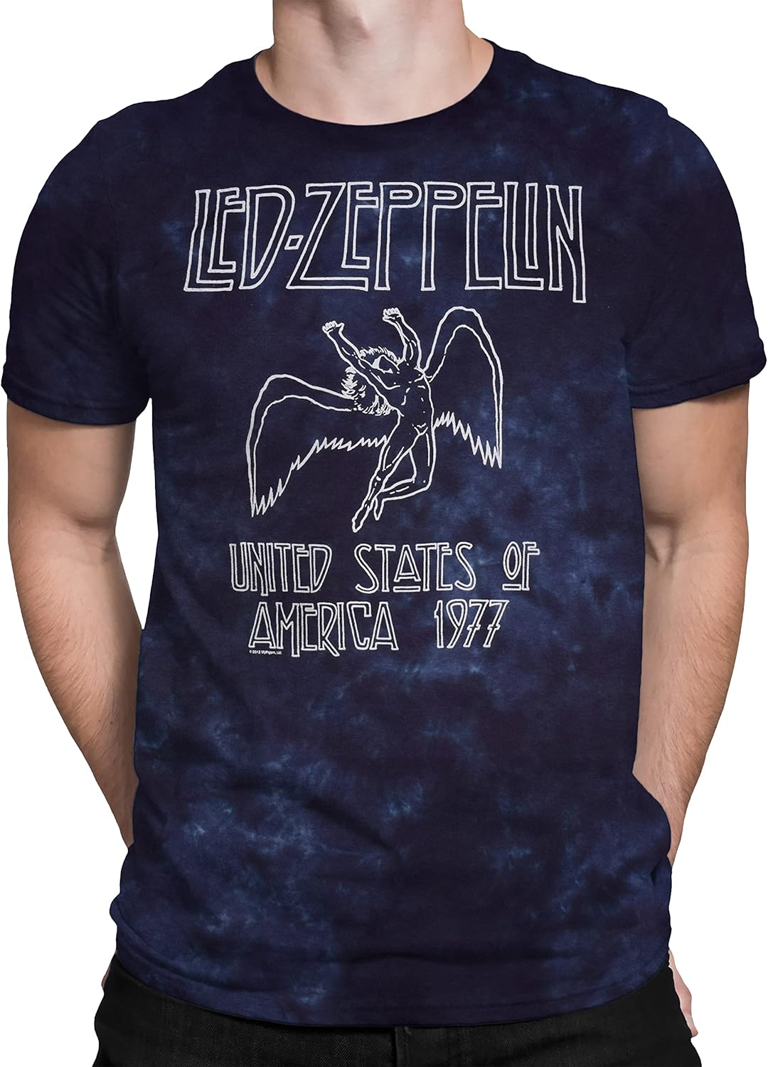 Liquid Blue Men s Led Zeppelin USA Tour  77  Unisex T-Shirt XXXL