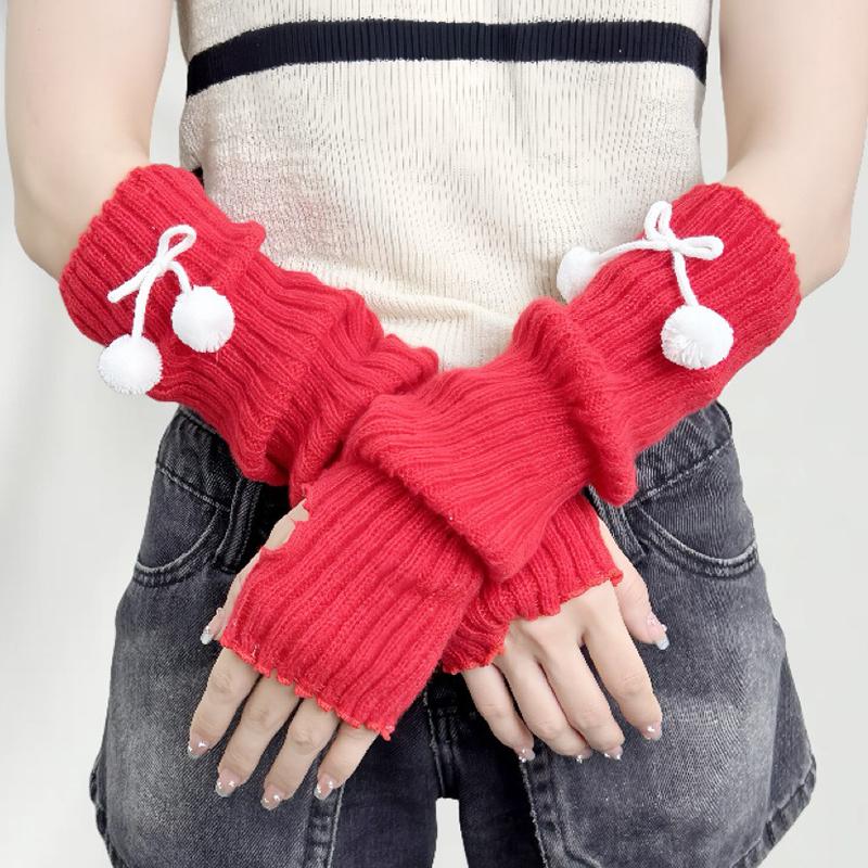 Arm Sleeves Sweet Cool Girl Knitted Fingerless Gloves Sleeves Cos Hand Sleeves