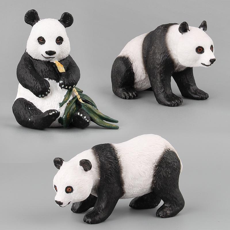 Simulation 7 Animal Model Toys, Mammal Panda Model Static Ornament Doll, Boutique