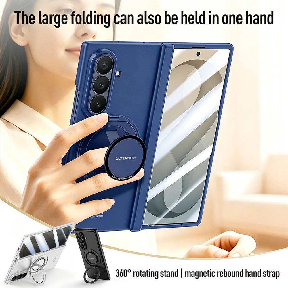 Magnetic Rebound Handheld Rotating Stand Phone Case for Samsung Z Fold 8 Ultra Galaxy Z Fold8 Glass Screen Hinge Protect Cover