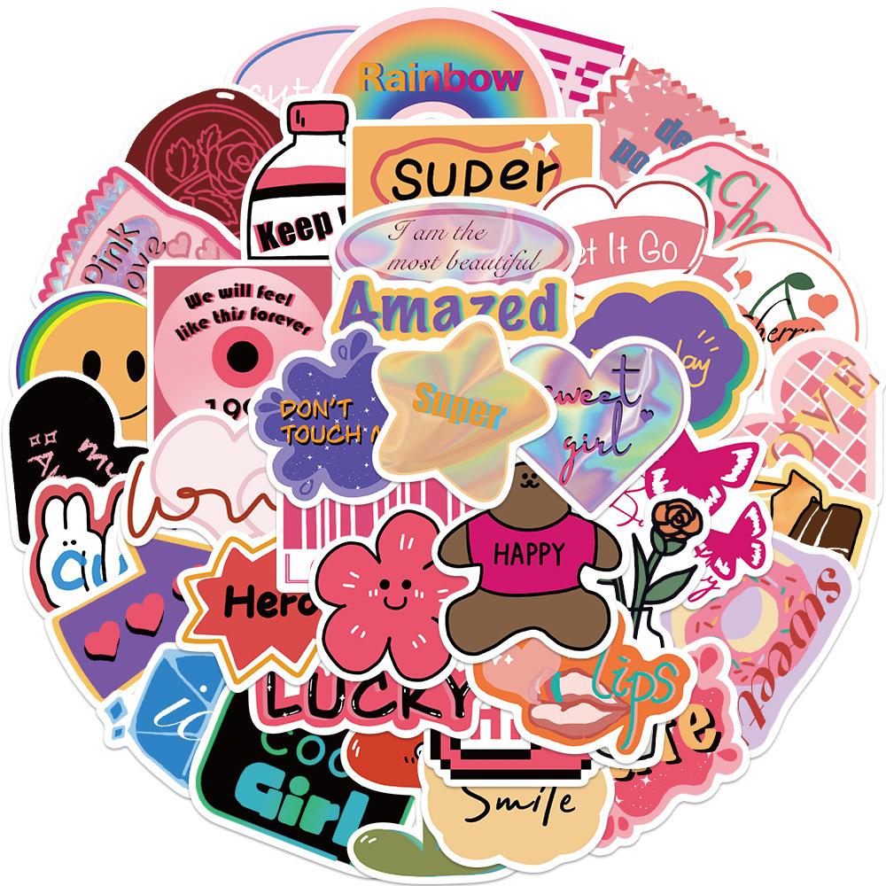 40 Cartoon European and American Retro Style Graffiti Stickers Can Decorate Suitcase Pen Guitar Notebook Waterproof