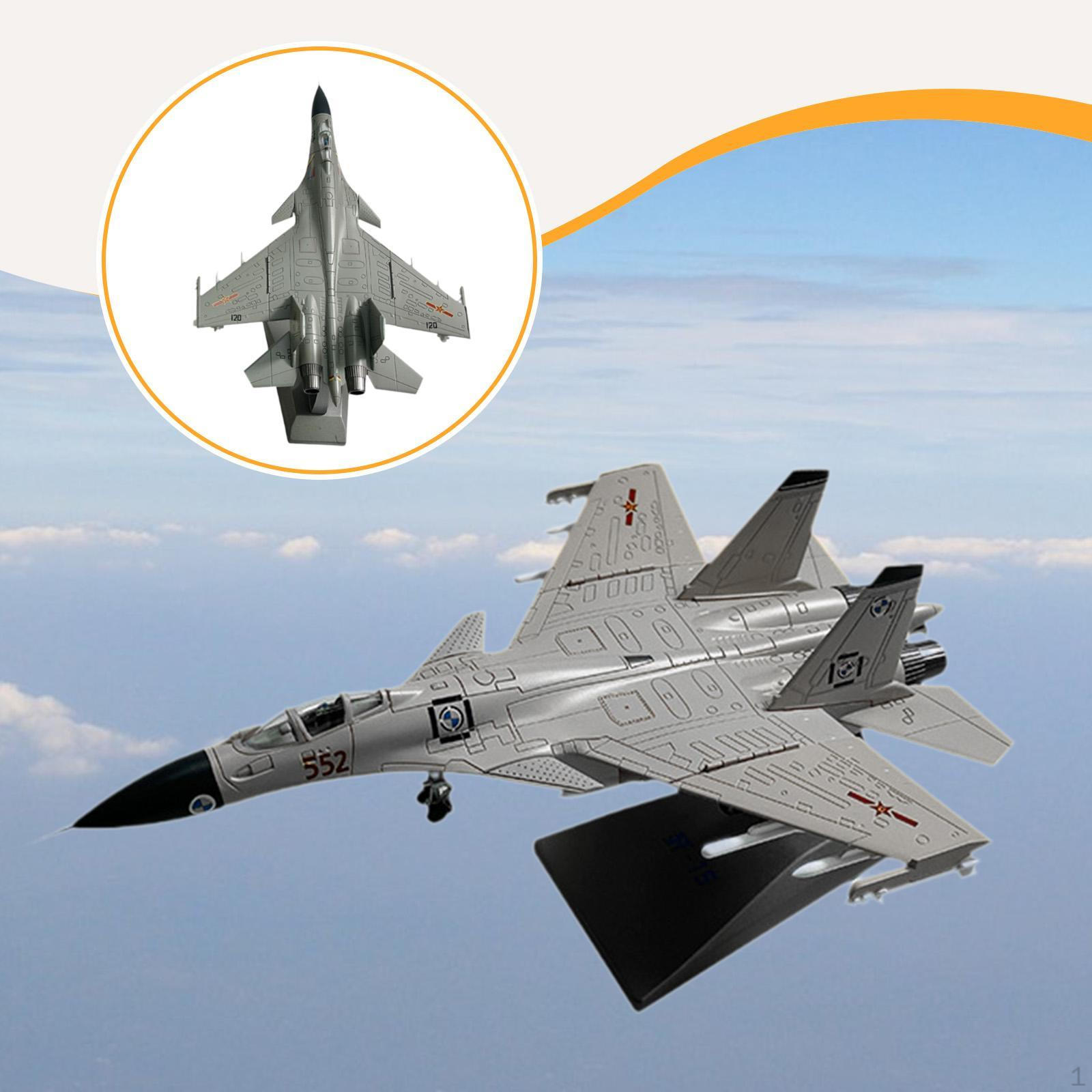 

1/100 Fighter Jet Model with Display Stand, Suitable for Various Settings сірий