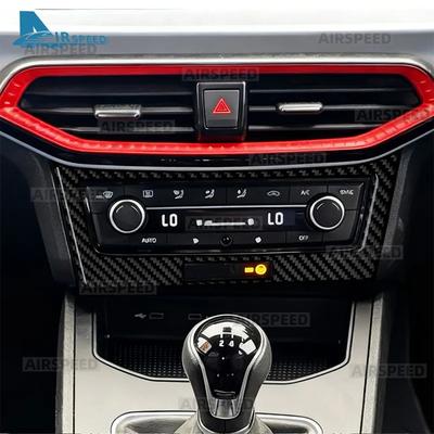 Real Soft Carbon Fiber Sticker LHD RHD Car Center Console Panel Frame For Seat Ibiza 6F 2018 2024 2025