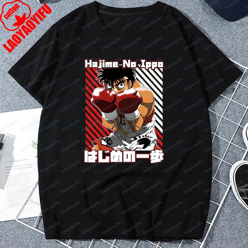 Japan Hajime No Ippo Kamogawa Boxing Gym T Shirt Unisex Anime Novelty TShirt Crew Neck Anime Unisexga Tee Shirt Short Sleeve Clothes