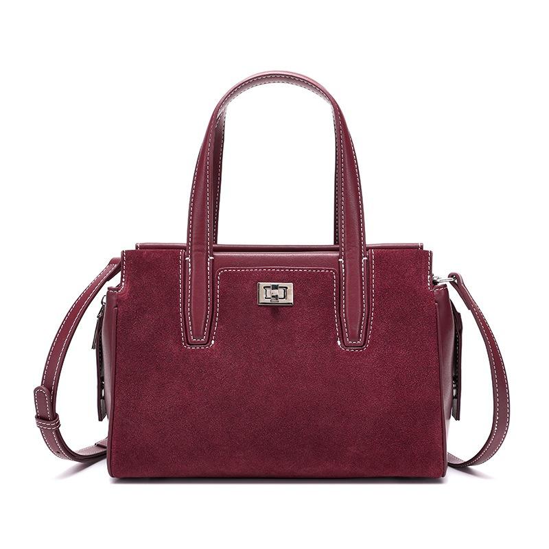 Frosted cowhide autumn and winter new bag genuine leather portable women's bag retro commuter versatile single shoulder messenger bag women