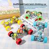 Offroad Childrens Inertia Car Toy With Cartoon Graffiti And Press Design Rebound