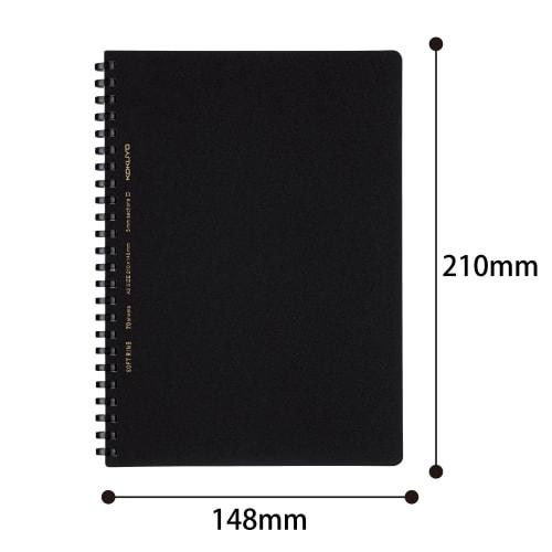 KOKUYO Notebook Soft Ring Notebook Business 70 Sheets A5 Graph Ruled Black S-SV437S5-D