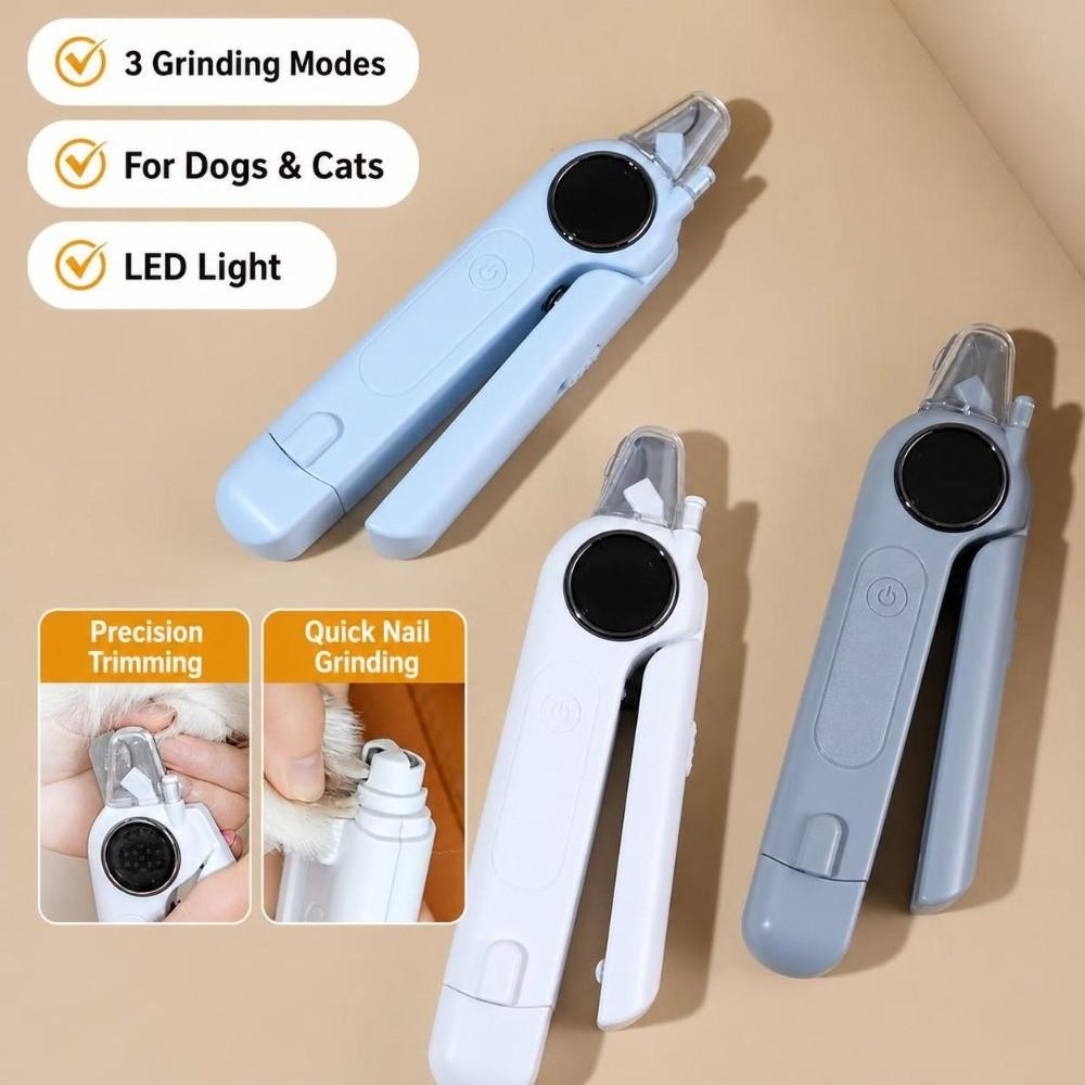 Low Noise Dog Nail Grinder Rechargeable Cat Claw Clippers Grinding Pet Nail Trimmer  For Cats