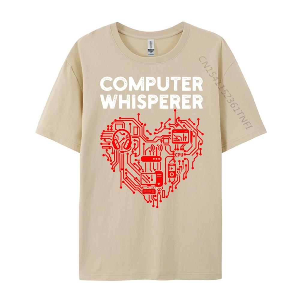 Funny It Heart Computer Whisperer Brand Clothing Mens Clothing Outdoor Oversized T Shirt Graphic T Shirt Comfortable