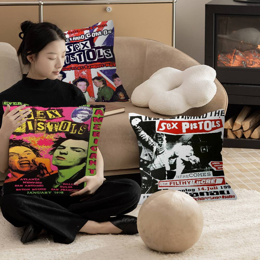 Six PPistols Band Pillow Cushion Cover Pillowcase Living Room Sofa Home Decor Customized