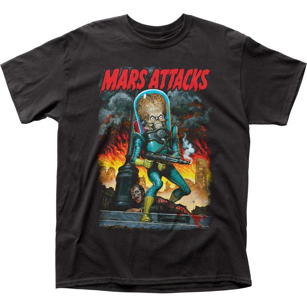 

Mars Attacks City Destruction Mens T Shirt Movie Classic Tee Brand New Black L