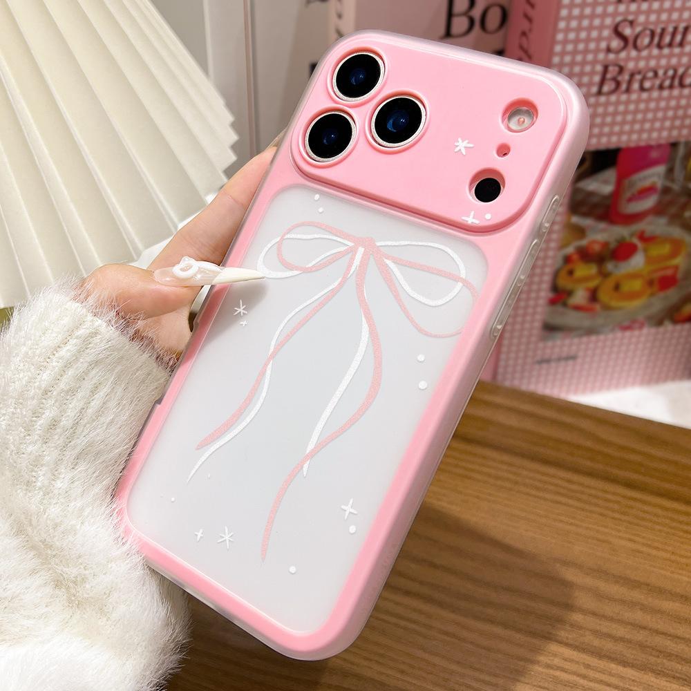 Beautiful Bow Is Suitable for iPhone17promax 2-in-1 Mobile Phone Case Apple 16 Niche 15 Hair Factory