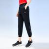 Anta Training Series Logo Print Knitted Tapered Nine-Point Sports Pants Women bottoms Basic-Black 162327324-1
