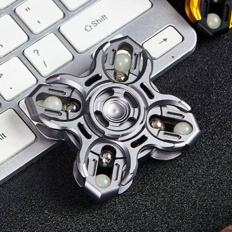 Metal Mecha Hand Fidget Spinner Luminous Rotating Spinning Top Tip EDC Stress Relief Pocket Toy Adults Men Easing Anti Anxiety