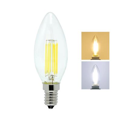 1 ks 2W 4W 6W E14 LED žárovka s vláknem Skleněná COB čipová žárovka 220V Retro Edison Svíčka Pro lustrová světla Osvětlení