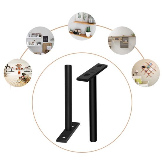 Heavy Duty Save Space Shelf Bracket Cold-rolled Steel T-Shape Solid Floating Wall Shelf Support for Home