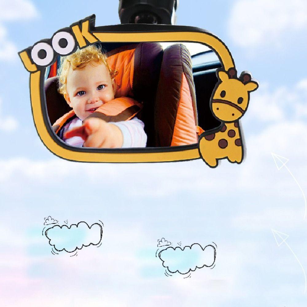 Clip-On 360 Rotation Baby Car Mirror 2 in 1 Car Rear Convex Mirror  Car Accessories