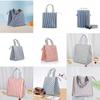 Thickened Insulated Bento Bag With Polyester Cotton Material Modern Simple Style