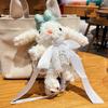 Creative Cartoon Plush Princess Dress Long-eared Rabbit  Female Cute Rabbit Girl Heart Bag Pendant
