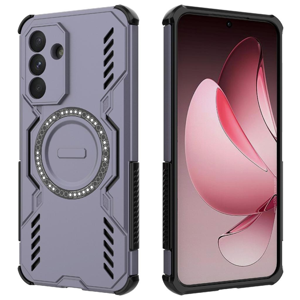 For Samsung Galaxy A36 5G Magnetic Case Butterfly Armor Hollow Heat Dissipation PC+TPU Phone Cover