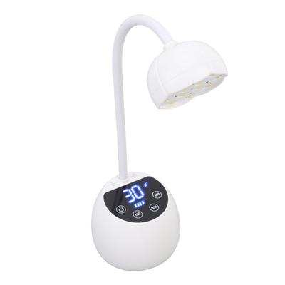 Gooseneck Nail Lamp Rechargeable Infrared Sensor LCD Screen LED Nail Light Dryer with 12 Light Chips for Home Use