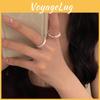 Unique Adjustable Open Copper Ring With Freshwater Pearls For Women Fashion