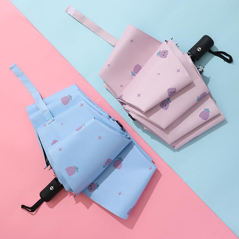 Women's Folding Sun & Rain Umbrella with UV Protection and Logo