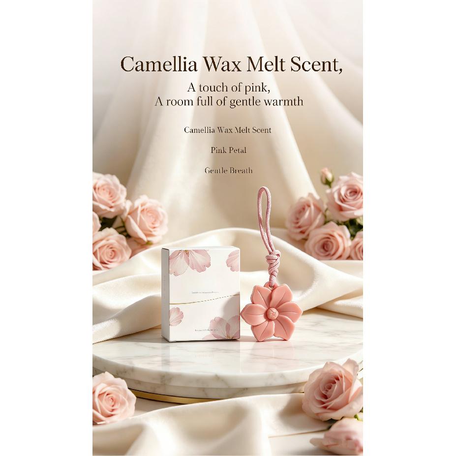 Camellia Flower Aroma Wax Tablets Long-Lasting Fragrance Household Wardrobe Aroma Wax Tablets Car Aroma Hanging Ornaments Air Fresheners 2
