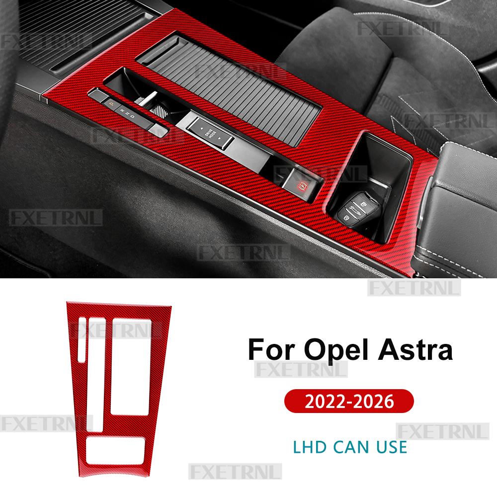 Accessories For Opel Astra L 2024 2025 2026 LHD RHD Soft Carbon Fiber Automatic Transmission Gear Shift Panel Trim Car