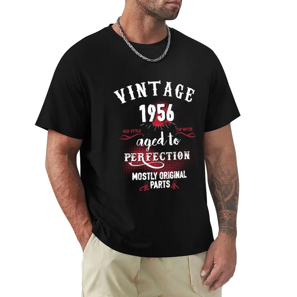 1956 Classics Print T-Shirt Original Design T Shirts Y2k Streetwear Men's Clothing Oversized Outdoor Pullover