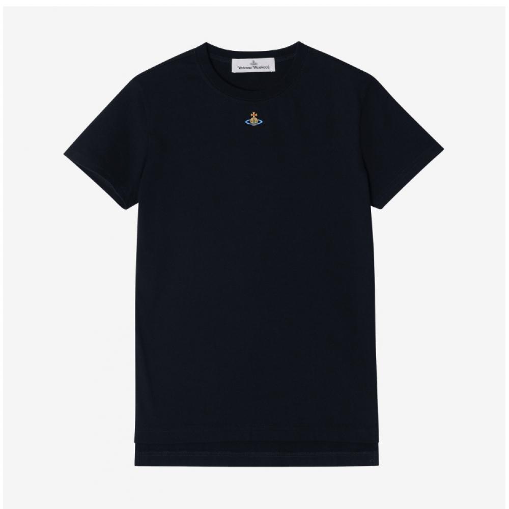 Vivienne WeStwood 3g010017 J001m K410 Orb Of Logo Embroidery Peru Women S Short Sleeve Tee