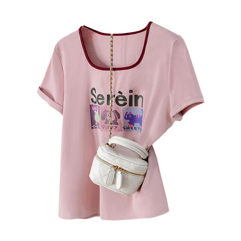 

Women s U-Neck Slim Fit Printed T-Shirt XL