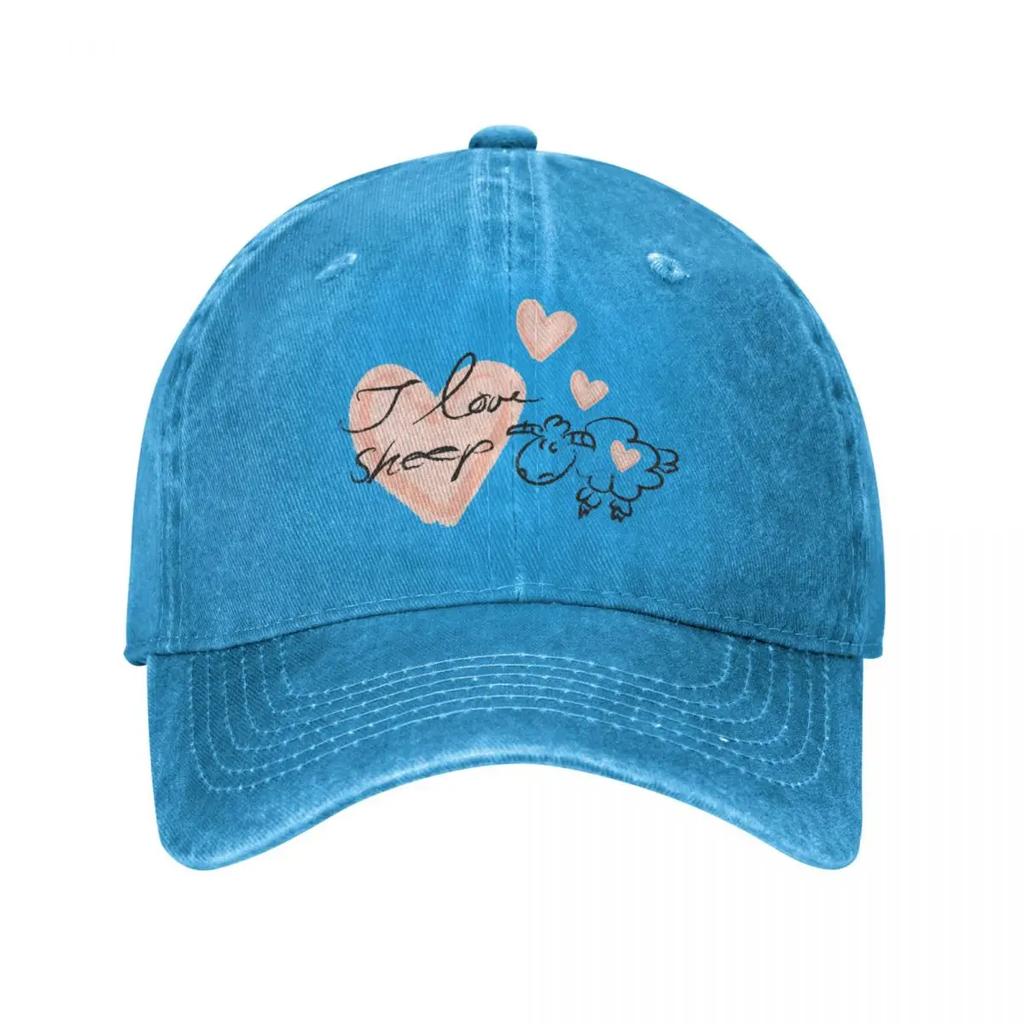 Ich liebe Schafe Baseballkappe Neu Hut Sonnenhut Damen Strandhut Herren